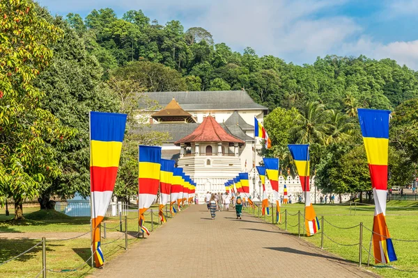 Kandy Sri Lanka Ruary 2020 Utsikt Mot Tandens Tempel Kandy — Stockfoto