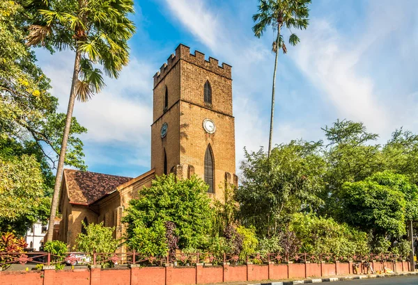 Blick Auf Die Paulskirche Den Straßen Von Kandy Sri Lanka — Stockfoto