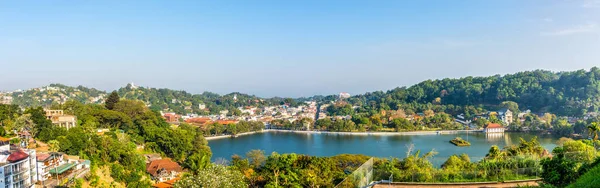 Panoramiczny Widok Miasto Kandy Sri Lanka — Zdjęcie stockowe