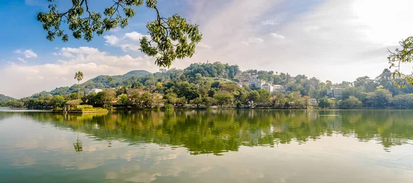 Kandy Sri Lanka Daki Kandy Gölü Nde Panoramik Manzara — Stok fotoğraf