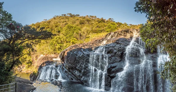 Панорамный Вид Водопад Бейкерс Национальном Парке Равнины Шри Ланка — стоковое фото