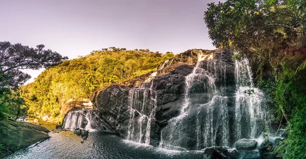Панорамный Вид Водопад Бейкерс Национальном Парке Хемплэйнс Шри Ланка — стоковое фото