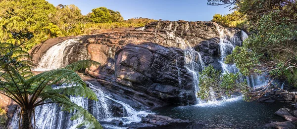 Panoramic View Bakers Fall National Park Horton Plains Sri Lanka — Stock Photo, Image