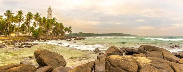 Vista Panorâmica Ponto Sul Sri Lanka Farol Dondra Head — Fotografia de Stock