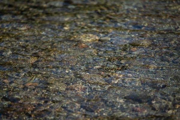 河床下的卵石。结构 — 图库照片