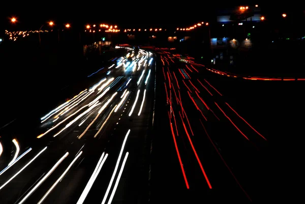 Faróis Carros Velocidade — Fotografia de Stock