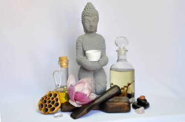 kolaj, spa, taşlar, masaj, yağ, aroma, thai, Tayland masajı, mumlar, Buddha 12