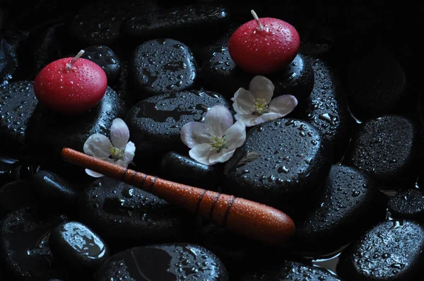 kolaj, spa, taşlar, masaj, nilüfer, manolya, aroma, thai, Tayland masajı, mumlar, su 3