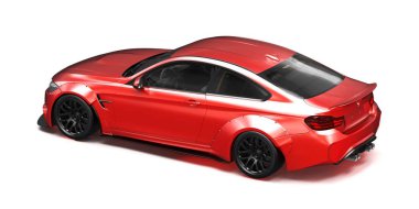 Markasız, jenerik konsept bir arabanın 3 boyutlu çizimi