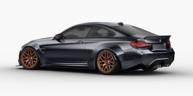 Markasız, jenerik konsept bir arabanın 3 boyutlu çizimi