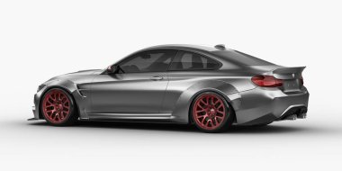 Markasız, jenerik konsept bir arabanın 3 boyutlu çizimi