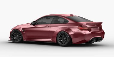 Markasız, jenerik konsept bir arabanın 3 boyutlu çizimi