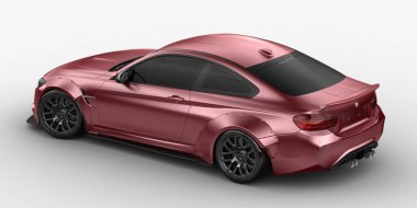 Markasız, jenerik konsept bir arabanın 3 boyutlu çizimi