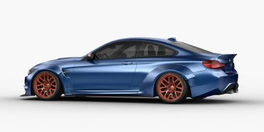 Markasız, jenerik konsept bir arabanın 3 boyutlu çizimi