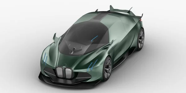 Rendu Concept Car Générique Sans Marque Dans Environnement Studio — Photo