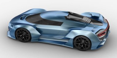 Stüdyo ortamında markasız, jenerik konsept bir arabanın 3 boyutlu çizimi