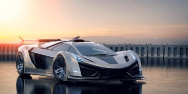 Markasız, jenerik bir arabanın 3D görüntülemesi