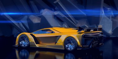 Markasız, jenerik bir arabanın 3D görüntülemesi