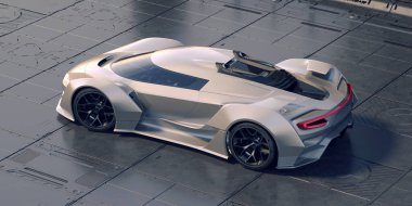 Markasız, jenerik bir arabanın 3D görüntülemesi