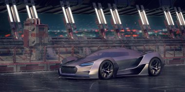 Markasız, jenerik bir arabanın 3D görüntülemesi