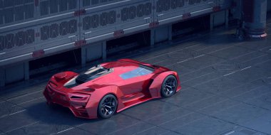 Markasız, jenerik bir arabanın 3D görüntülemesi