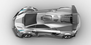 Markasız, jenerik bir arabanın 3D görüntülemesi