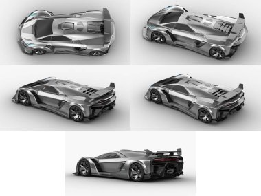 Markasız, jenerik bir arabanın 3D görüntülemesi