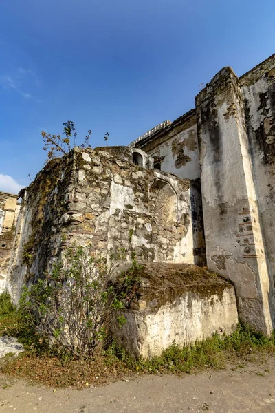 Antigua Guatemala Város Építészete Spanyol Gyarmatosítás Részletek — Stock Fotó