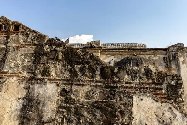 Antigua Guatemala Város Építészete Spanyol Gyarmatosítás Részletek — Stock Fotó