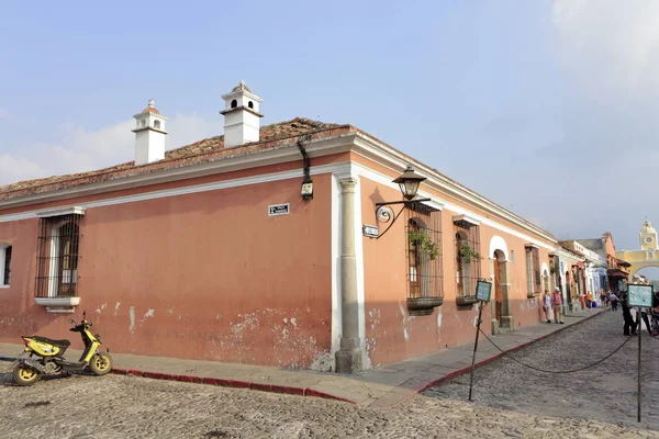 Antigua Guatemala Mimarisi Spanyol Sömürgeciliği Ayrıntıları — Stok fotoğraf