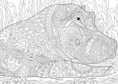 Zentangle stilize su aygırı
