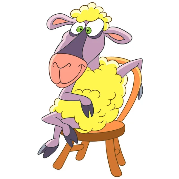 Tecknade fåren djur — Stock vektor