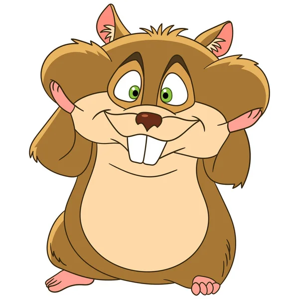 Cartoon hamster dier — Stockvector