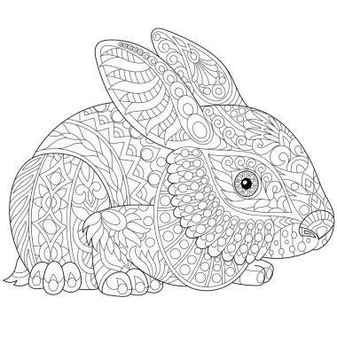 Zentangle stilize bunny