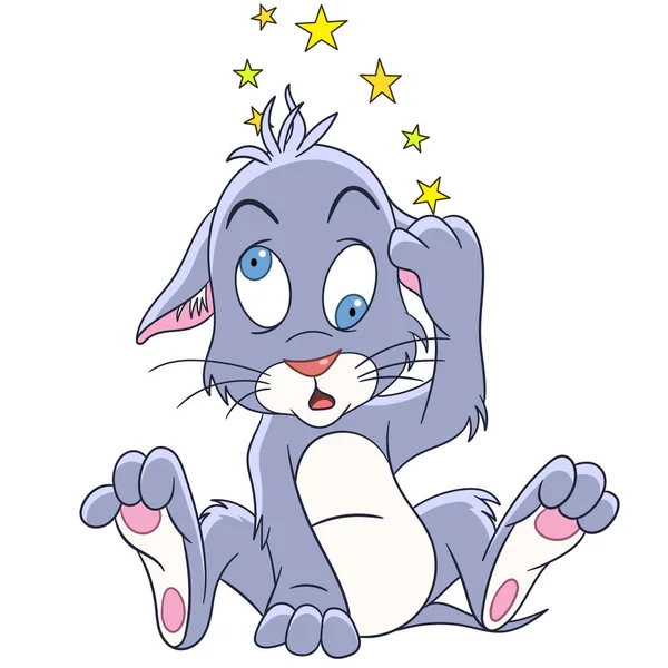 Desenho animado gato com estrelas — Vetor de Stock