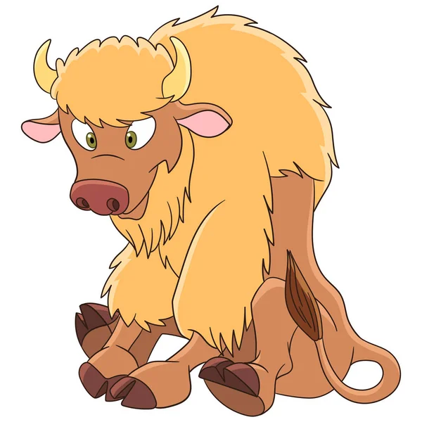 Tecknad amerikansk bison — Stock vektor
