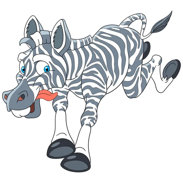 Cartoon zebra djur — Stock vektor
