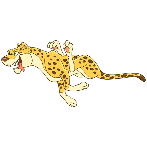 Dessin animé guépard animal — Image vectorielle