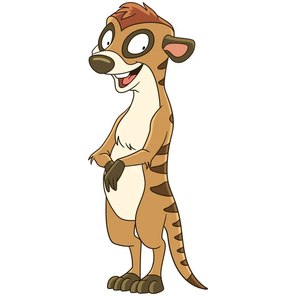 Cartoon suricate animal — 图库矢量图片