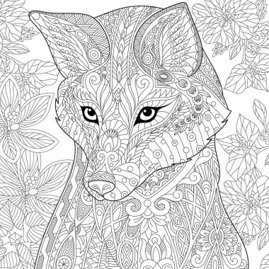 Stilize Zentangle fox
