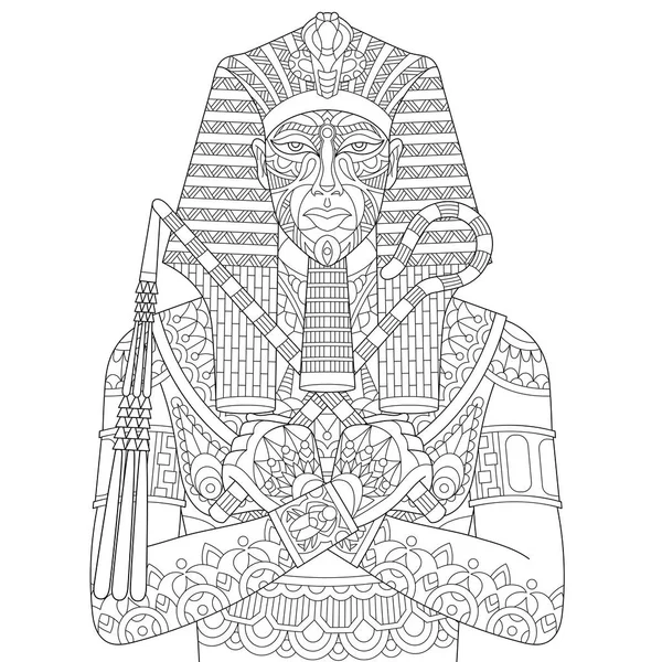 Faraón estilizado Zentangle — Vector de stock