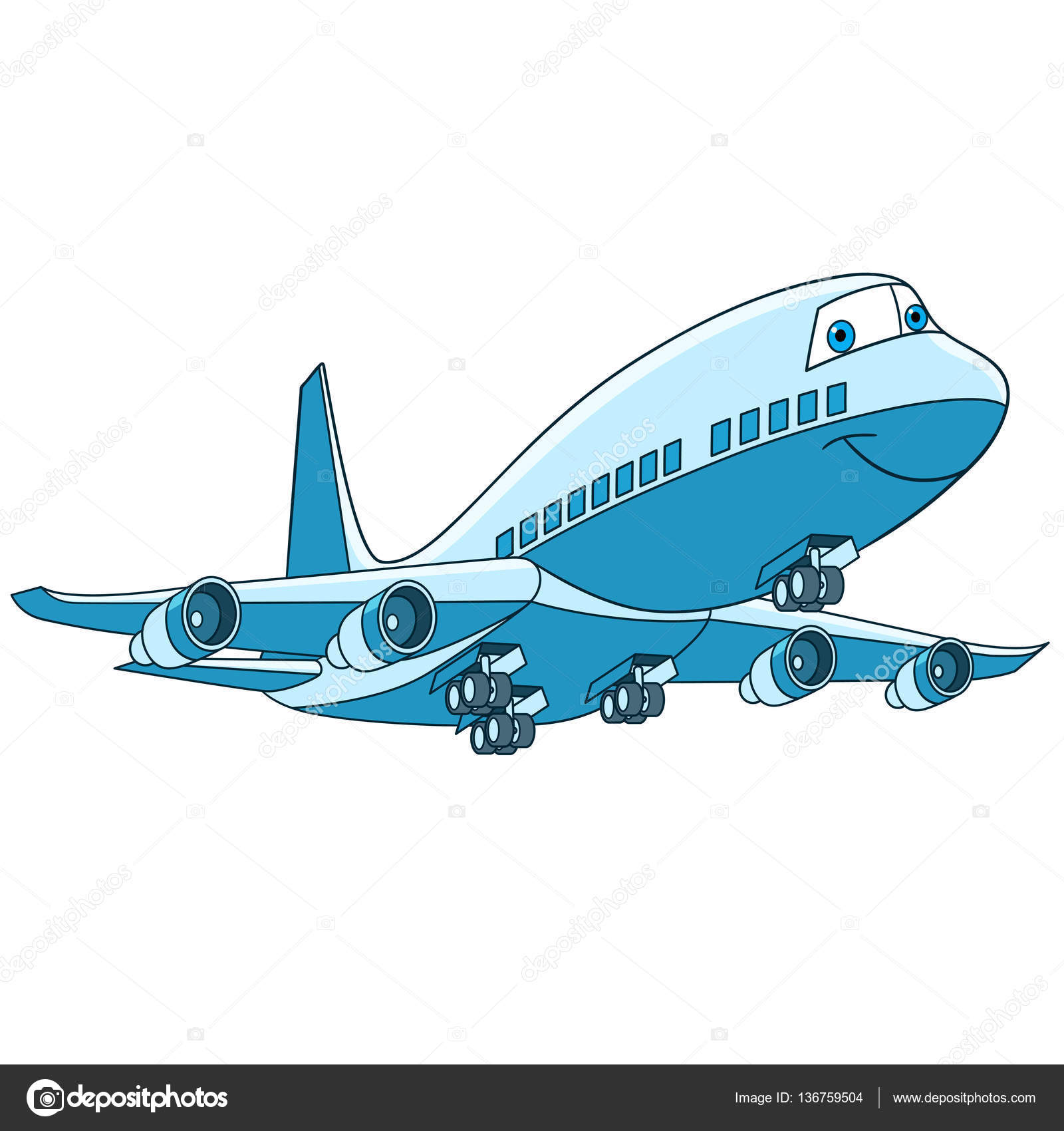 Cartoon plane aircraft Stock Vector Image by ©Sybirko #136759504