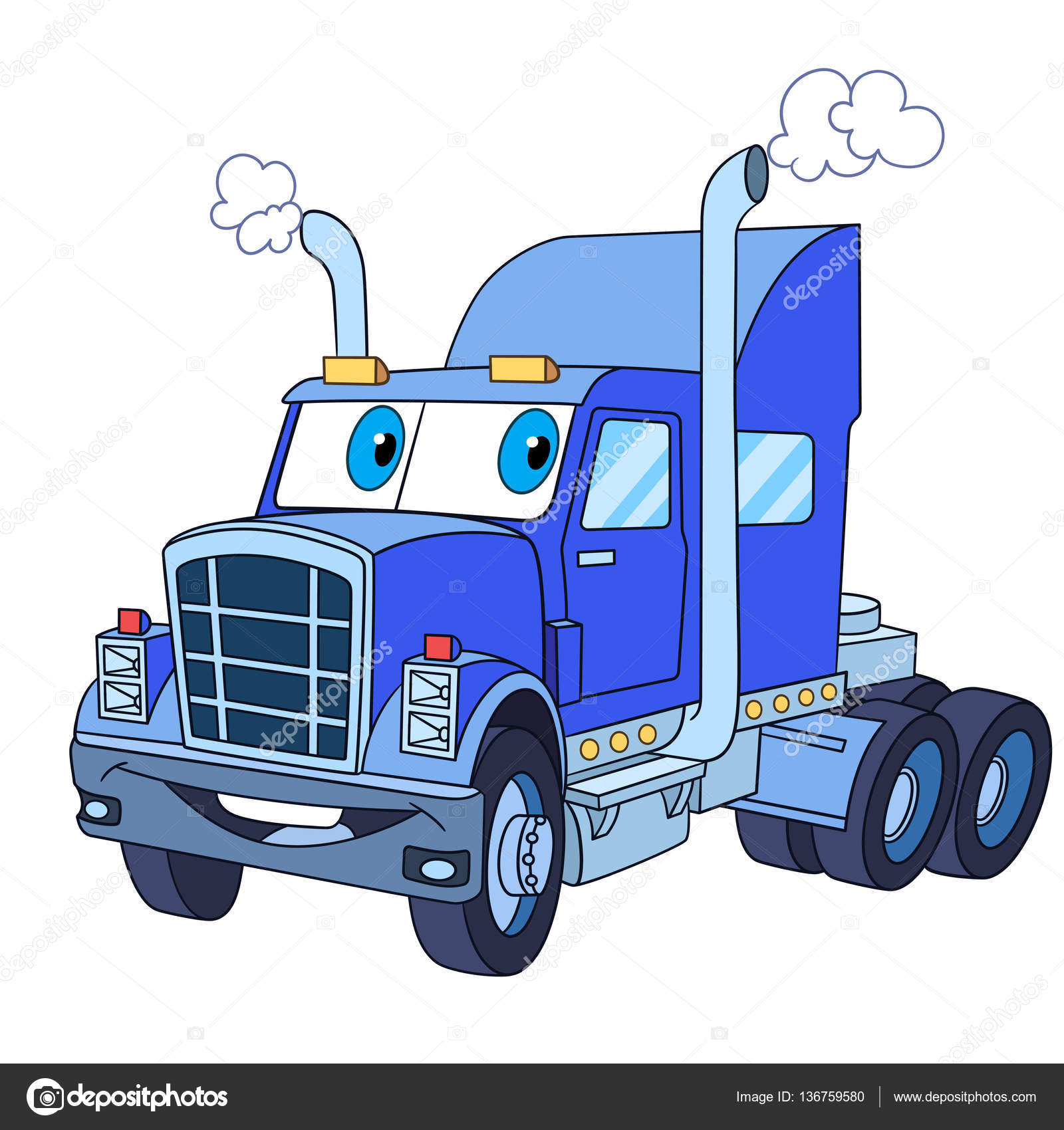 Cartoon truck lorry Stock Vector by ©Sybirko 136759580