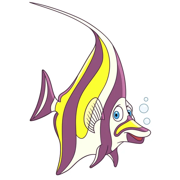 Rajzfilm mór bálvány hal — Stock Vector