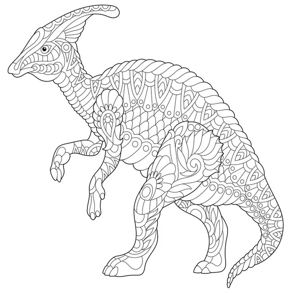 Teste Padrão Colorido E Preto E Branco Para Colorir Ilustração Do Dinossauro  Bonito Ilustração do Vetor - Ilustração de estudo, animal: 116785558