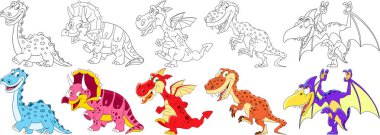 çizgi film dinozorlar seti