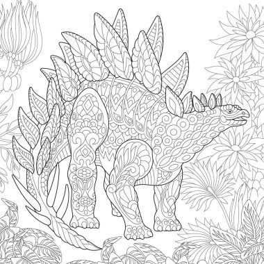 zentangle stegosaurus dinozor