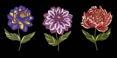 Nakış çiçek moda tasarımı