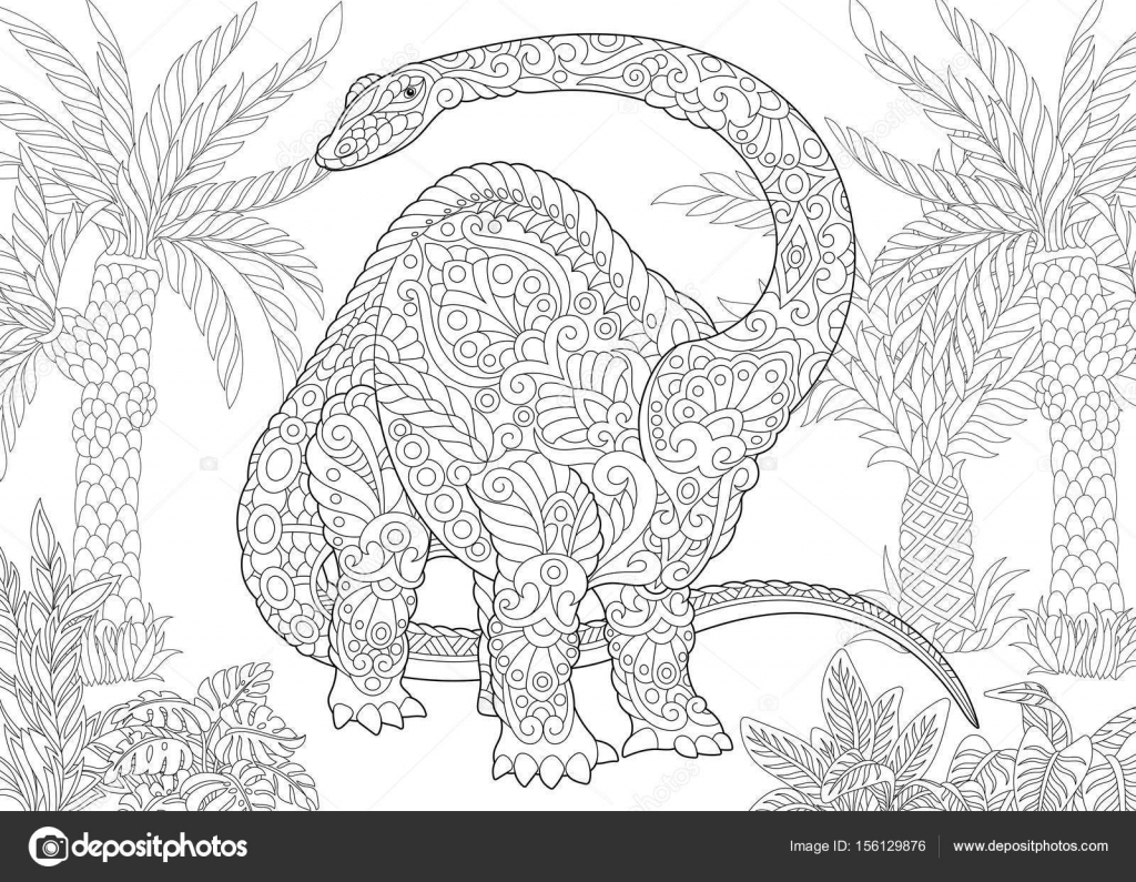 Desenho de Dinossauro Plateossauro para colorir