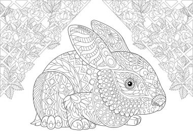 Stilize Zentangle harikalar tavşan